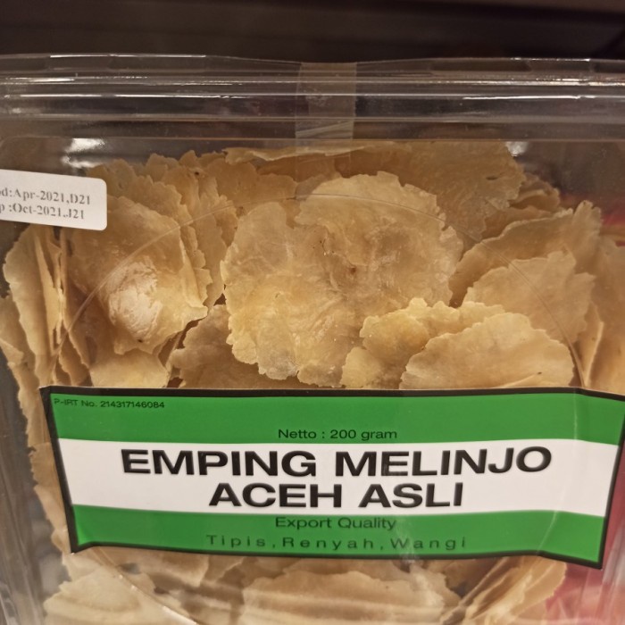 

Emping melinjo aceh asli 200gr