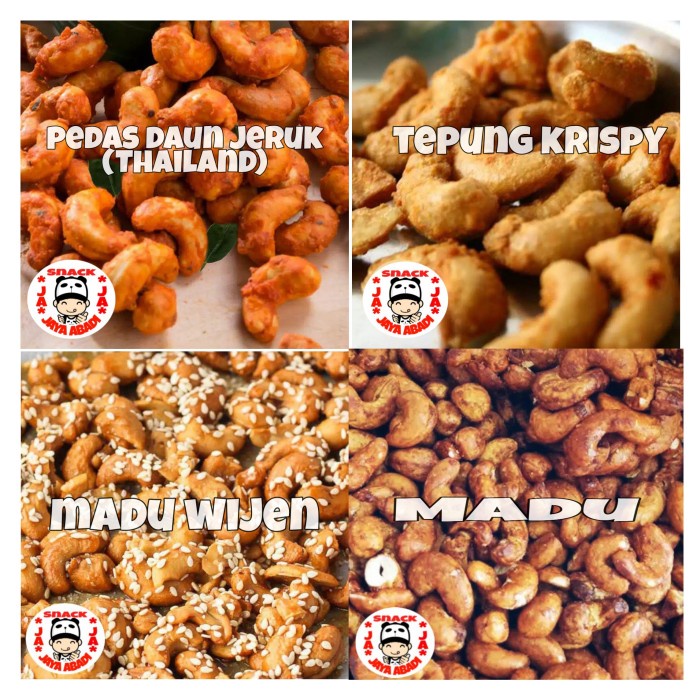 

500Gr Kacang Mede Rasa-Rasa Grosir Murah Tepung, Thailand, Madu, Wijen