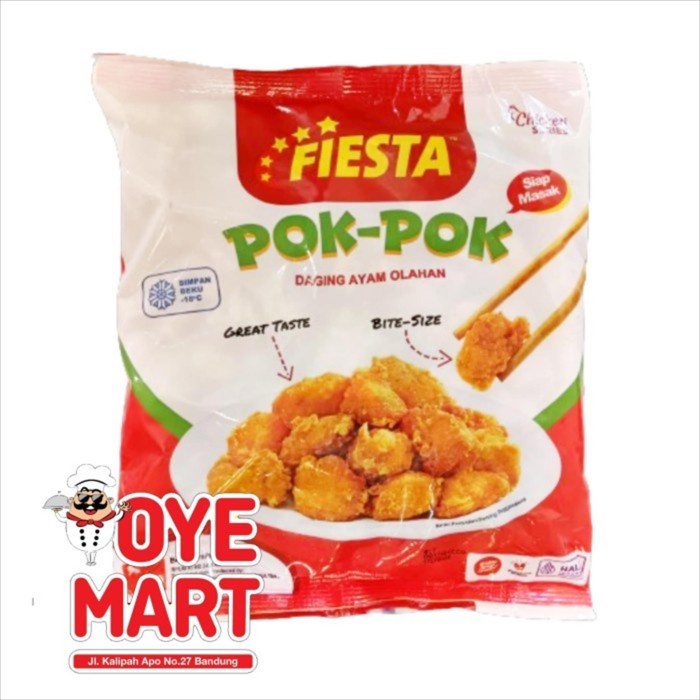 

Lezat- FIESTA POKPOK 400GR NUGGET AYAM / NAGET AYAM / POPCORN CHICKEN