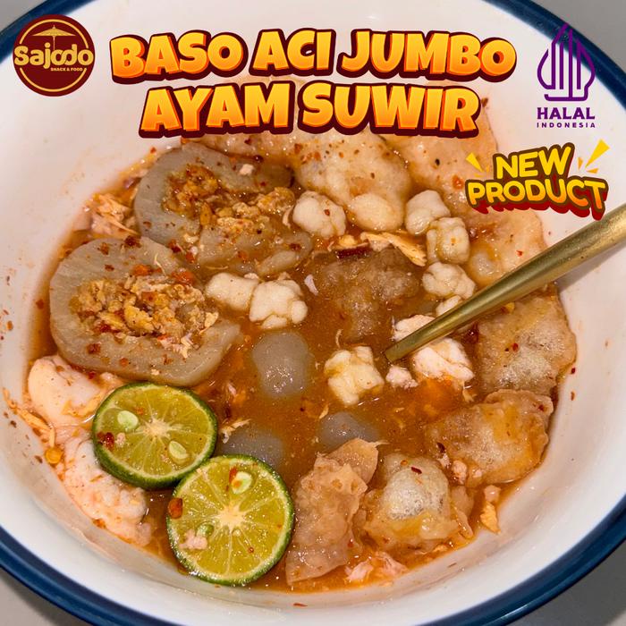 

Lezat- BUNDLING 5 PCS - Baso Aci Ayam Suwir Pedas Jumbo - Produk Terbaru Food Instan