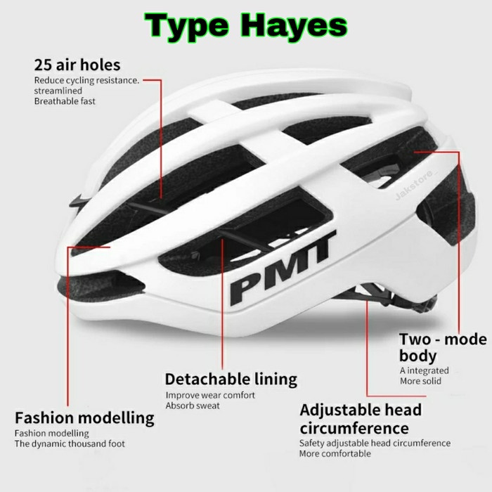 Helm Sepeda Pmt Type Hayes Helm Pmt Hayes Not Rockbros Not Cairbul