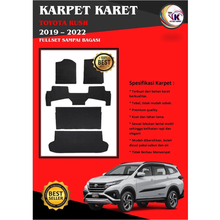 KARPET KARET MOBIL ALL NEW RUSH 2018/2021 PREMIUM FULL SET