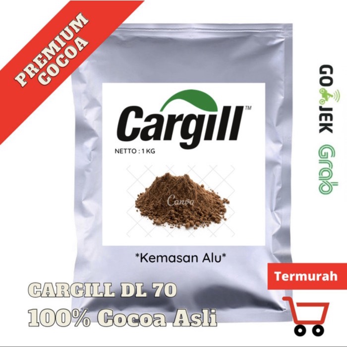 

COCOA POWDER 1 KG CARGILL GERKENS PURE 100% / COKLAT BUBUK MURNI 1KG