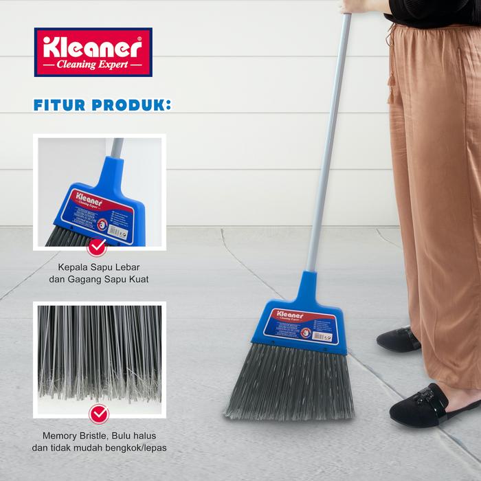 Produk Terbaru [Cod] Kleaner Sapu Lantai Outdoor Bulu Gagang Panjang Cod