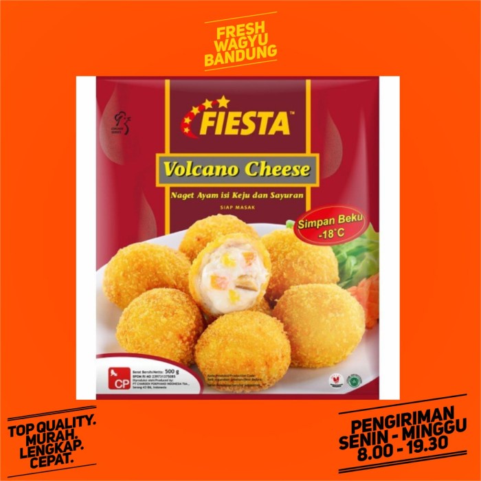 

Lezat- FIESTA VOLCANO CHEESE PREMIUM Nugget Naget Ayam Keju Sayur 500g