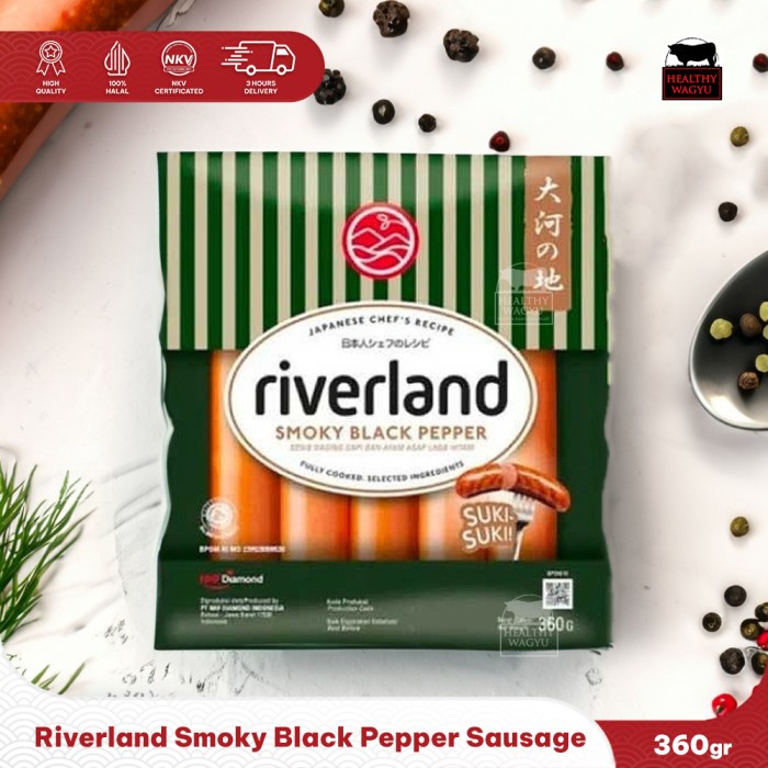 

Lezat- Riverland Smoky Black Pepper Sausage / Sosis Ala Jepang 360gr