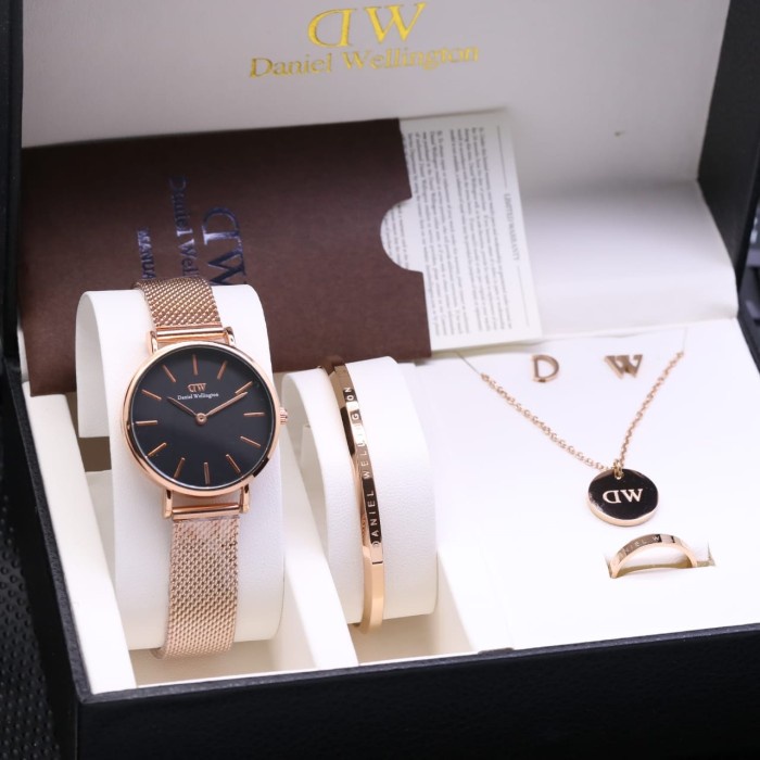 Jam tangan wanita analog paket kado ulang tahun