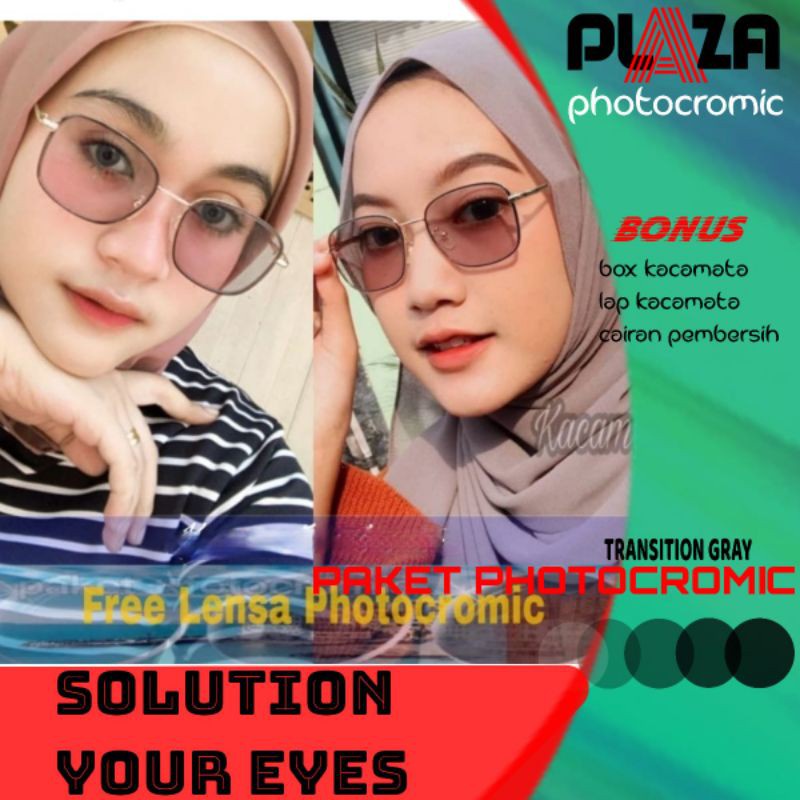 TrendyGaya- kacamata photocromic antiradiasi,kacamata minus,plus cilinder kode 3369