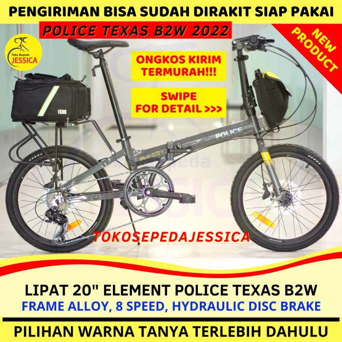 Sepeda Lipat 20 Element Police Texas Bike To Work / Police Texas B2W
