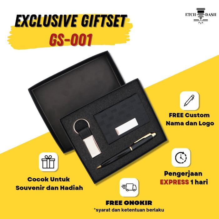 

TERLARIS! Gift Set Souvenir / Giftset 3 in 1 Gift Set Souvenir Pulpen, Gantungan Kunci, Card Holder