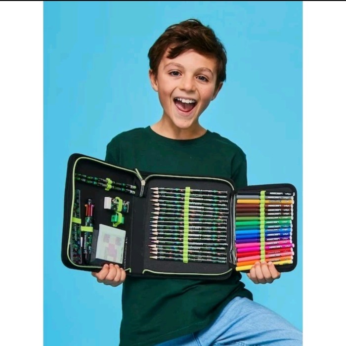 

TERLARIS Smiggle Stationery Zit It Minecraft/Tempat Pensil Minecraft/Kado/Ori