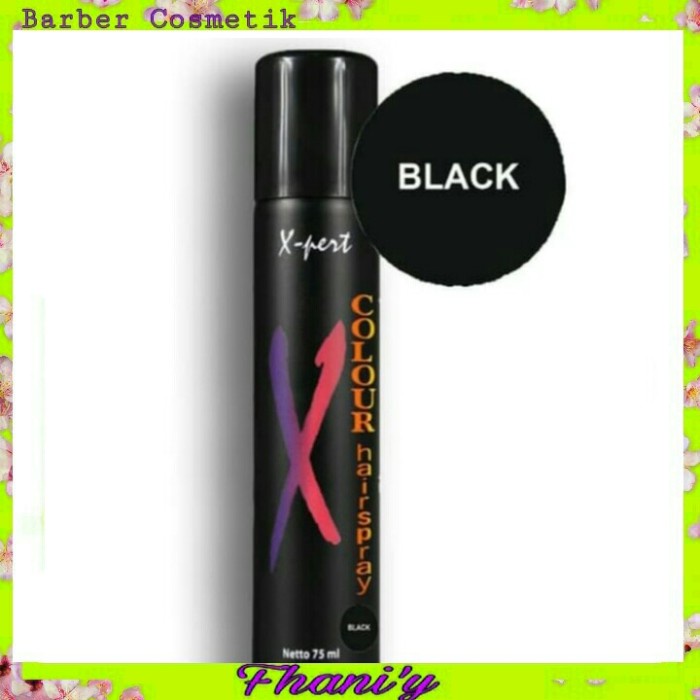 Terlaris EXPERT HAIR SPRAY COLOR warna black 75 ml non permanen SALE