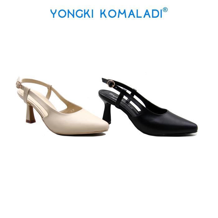 [ Original ] Yongki Komaladi Heels Ol-Ysl7057-22 Ladies Hitam Sandal Wanita