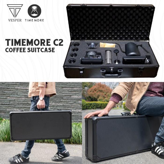 ASLI.. TIMEMORE C3S COFFEE SUITCASE BIG / PAKET LENGKAP ALAT KOPI SET PORTABLE TRAVEL BIG SIZE