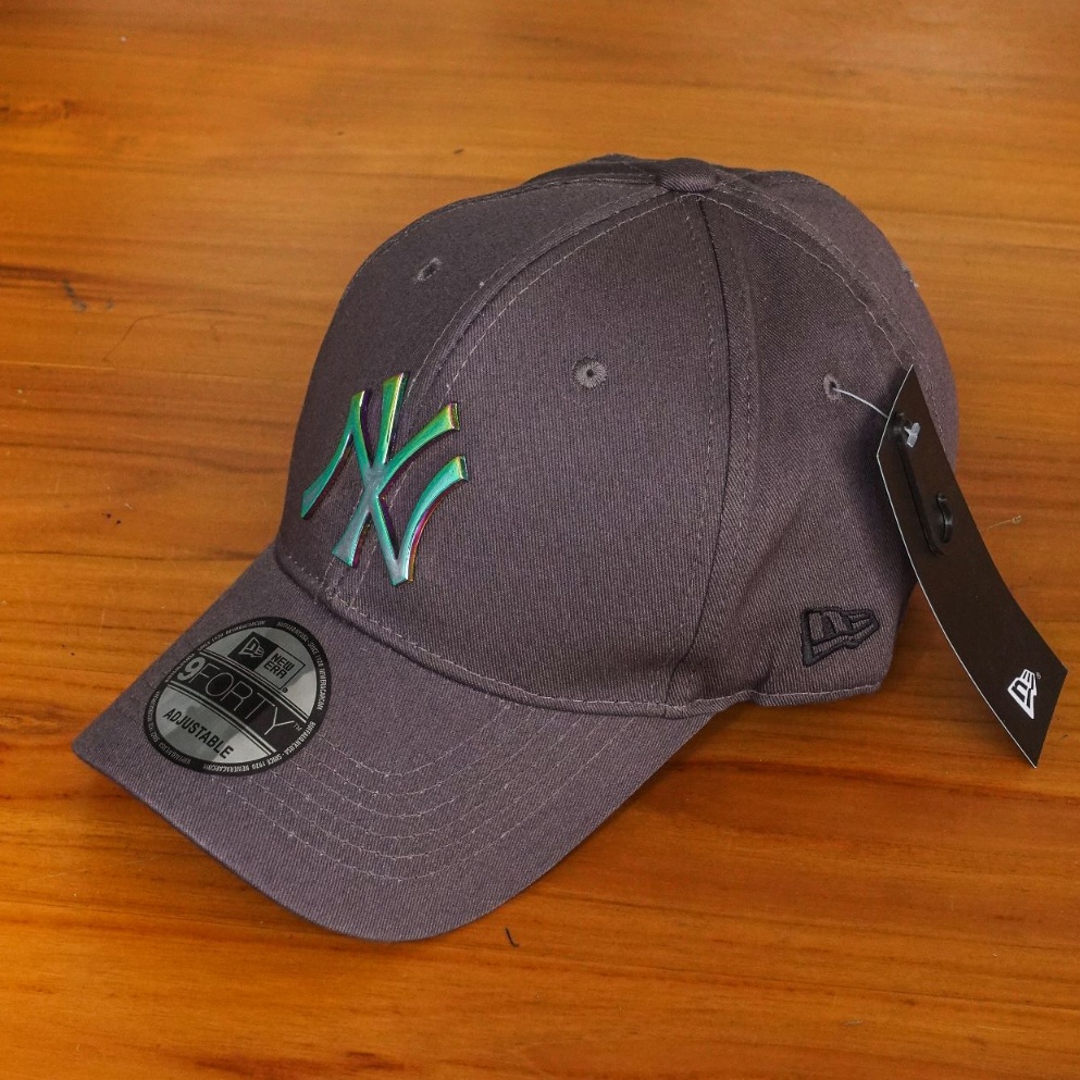 JaminanBaru- Topi NY MLB Logo Besi Topi Baseball Pria Import Mirror Metalic Logo