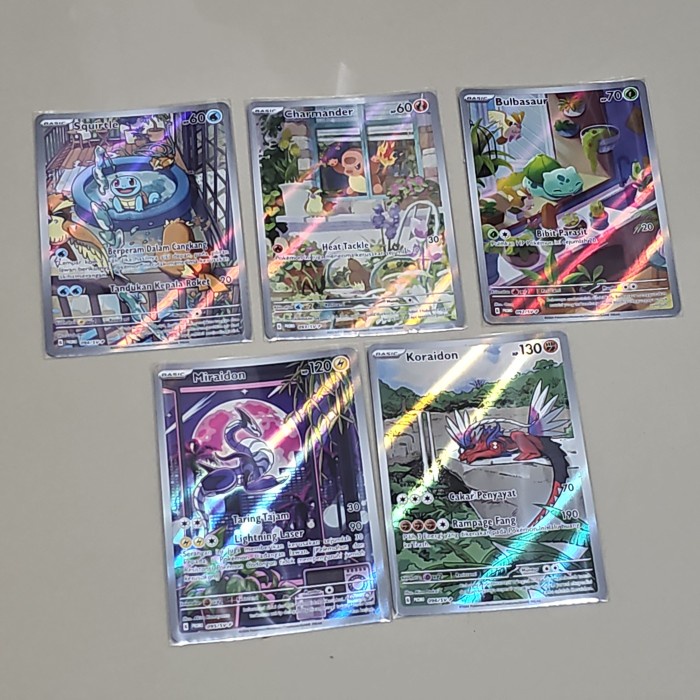 Charmander Promo Harta Berkilau Tcg Set Bulbasaur Squirtle Miraidon