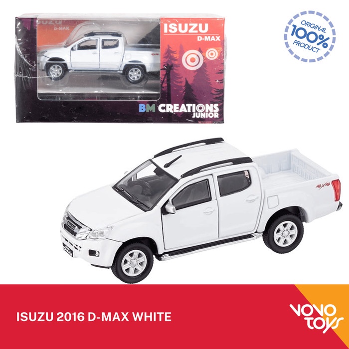 terbaru  bm creations 1/64 isuzu 2016 d-max white ready