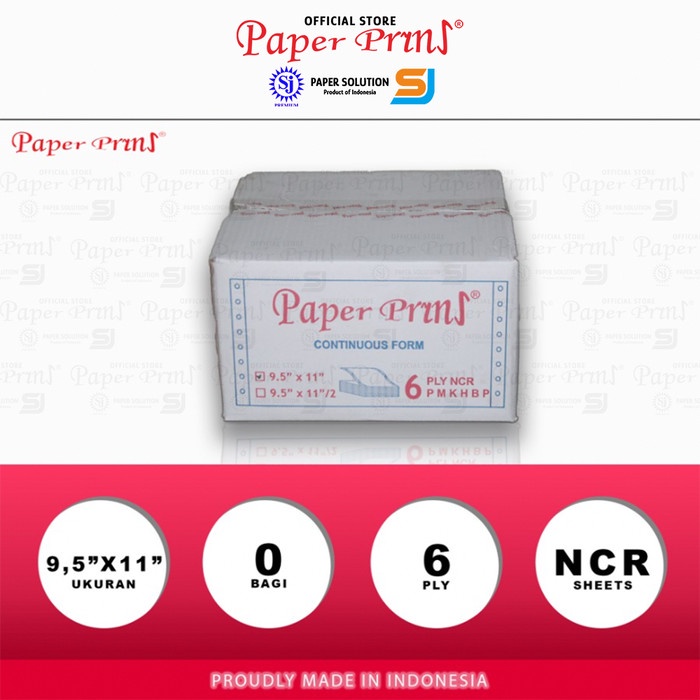 

Paperpryns Kertas Continuous Form 6PLY NCR 9,5" x 11