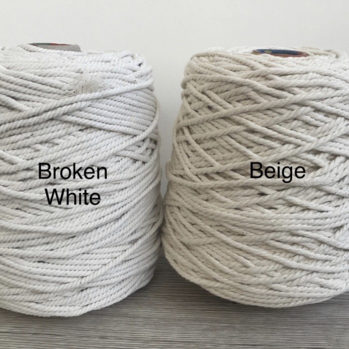 

(GoodSeller) TALI KATUN MACRAME COTTON ROPE MAKRAME - BEIGE 4mm