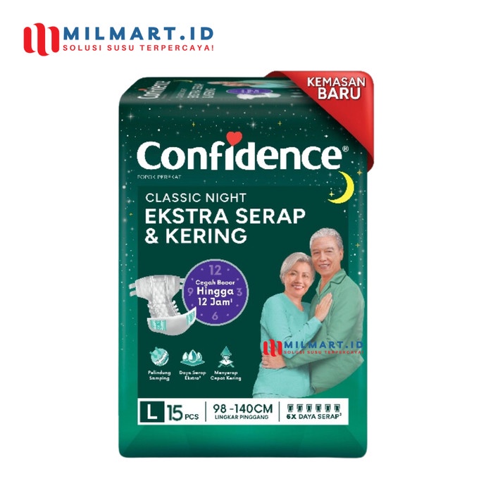 CONFIDENCE CLASSIC NIGHT L 15 POPOK DEWASA