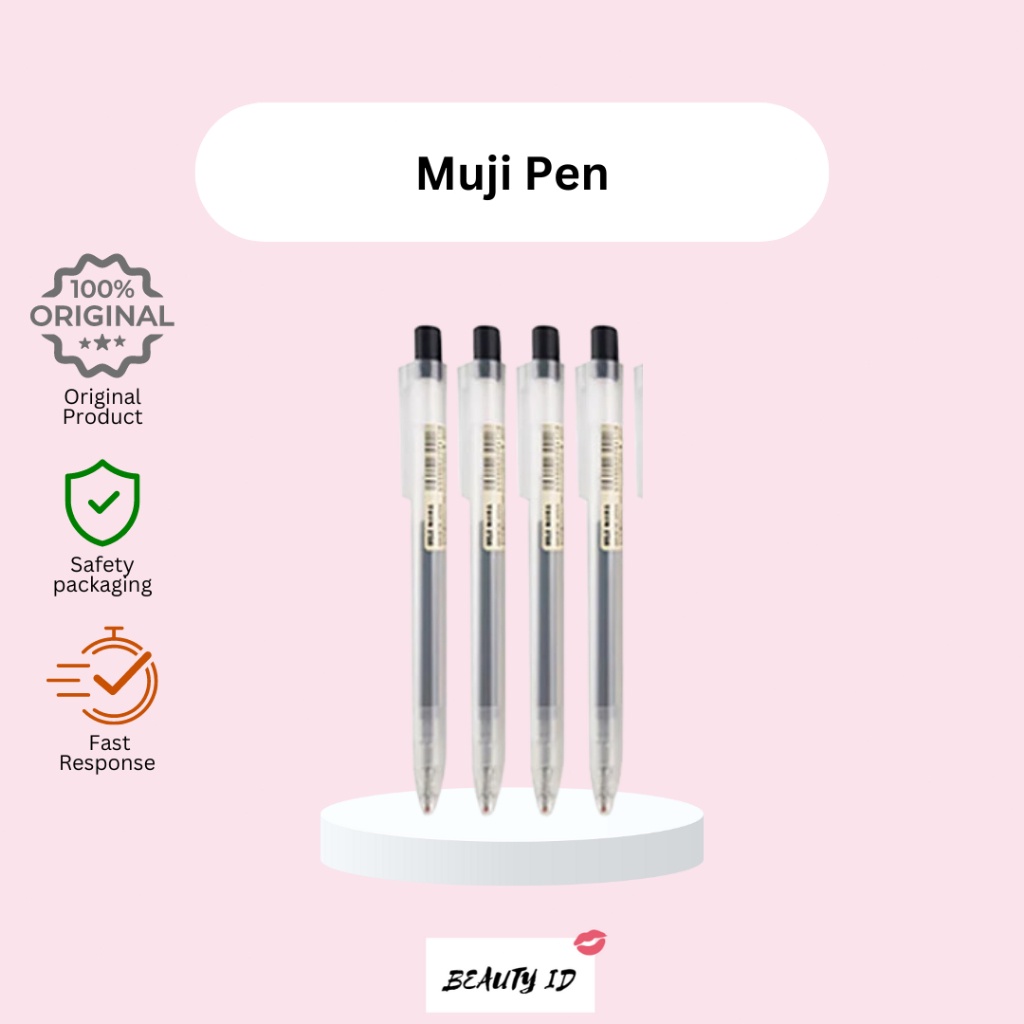 

[Ready] Muji Smooth Gel Ink Retractable (Knock Type) Ballpoint Pen 0.5Mm