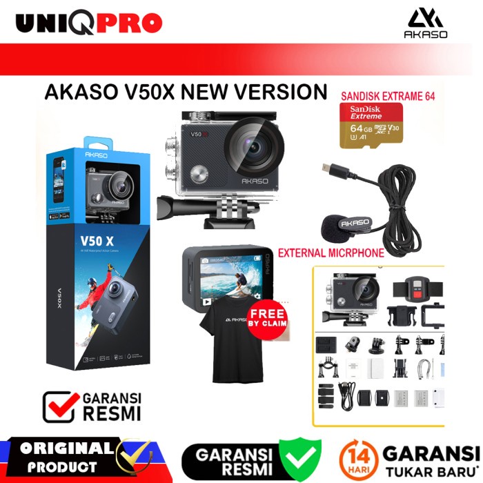 AKASO V50X ACTION CAMERA FULL HD 4K EIS WIRELESS CAM