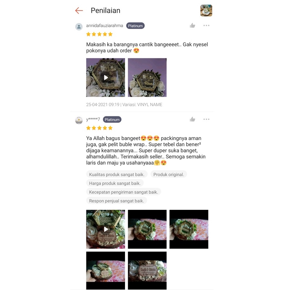 Payoe Tempat Perhiasan Kotak Cincin Lamaran Pernikahan Rustic Hexagon Warna Putih