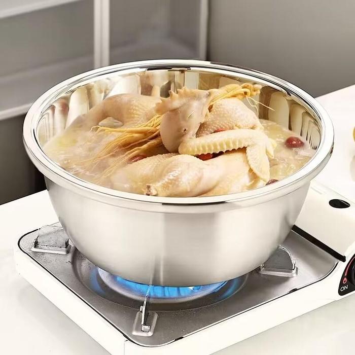 NEW (baskom) COD Stainless Steel Baskom Set, Baskom Makanan Stainless Steel,baskom pencuci sayuran