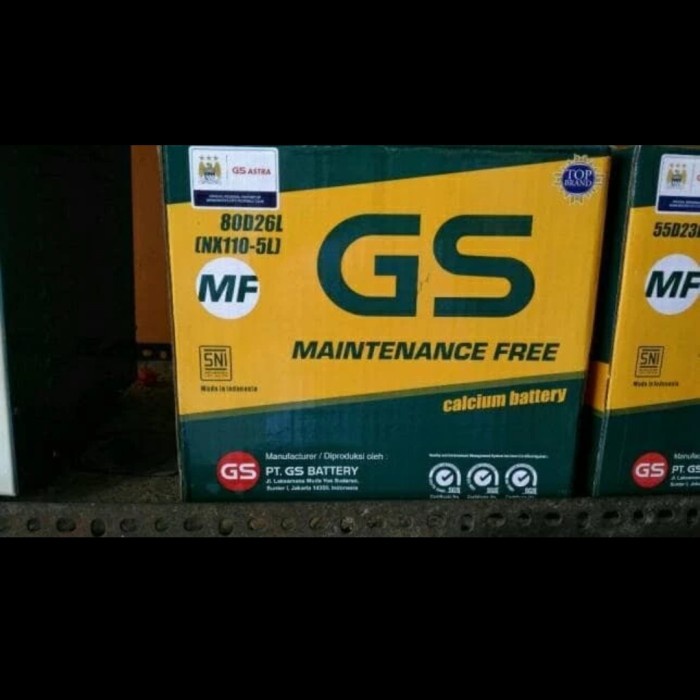 AKI MOBIL LEXUS, D MAX, CX-9, PAJERO SPORT, GS ASTRA MF 80D26L ORIGINAL