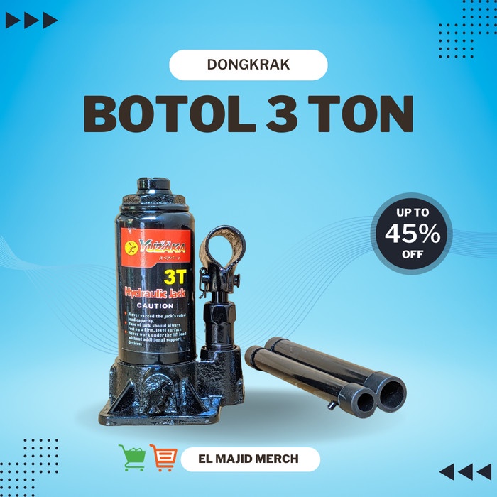 DONGKRAK MOBIL / DONGKRAK BOTOL / DONGKRAK HIDROLIK 3 TON ORIGINAL