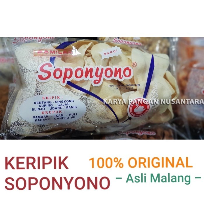 

(TopSeller) Keripik Kentang Soponyono Original/ Kripik Kentang Soponyono Malang
