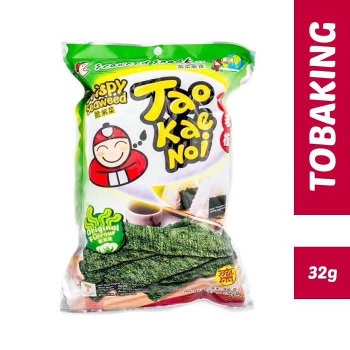 

(TopSeller) Tao Kae Noi Crispy Original 32 Gr Crispy Seaweed Original