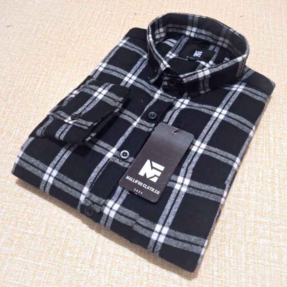 big promo kemeja pria lengan panjang premium baju kemeja flanel cowok cewek distro motif kotak / hem
