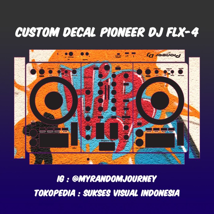 Custom Decal Sticker Skin Pioneer Dj Flx-4