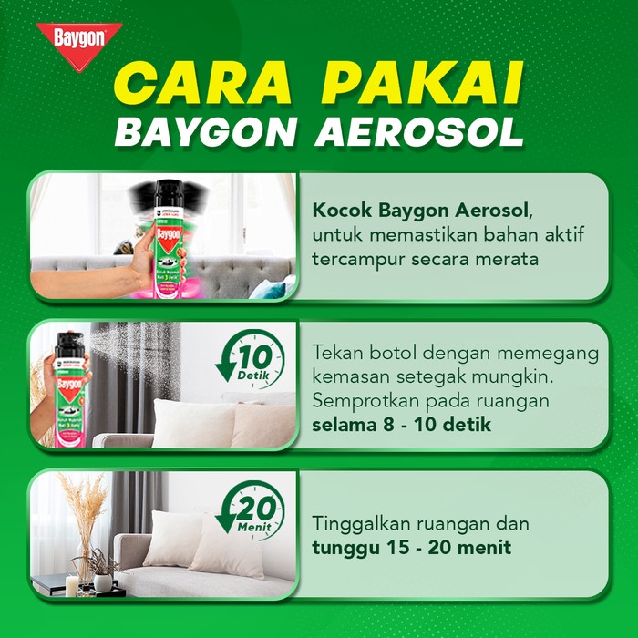 Baygon Aerosol Silky Lavender 750ml