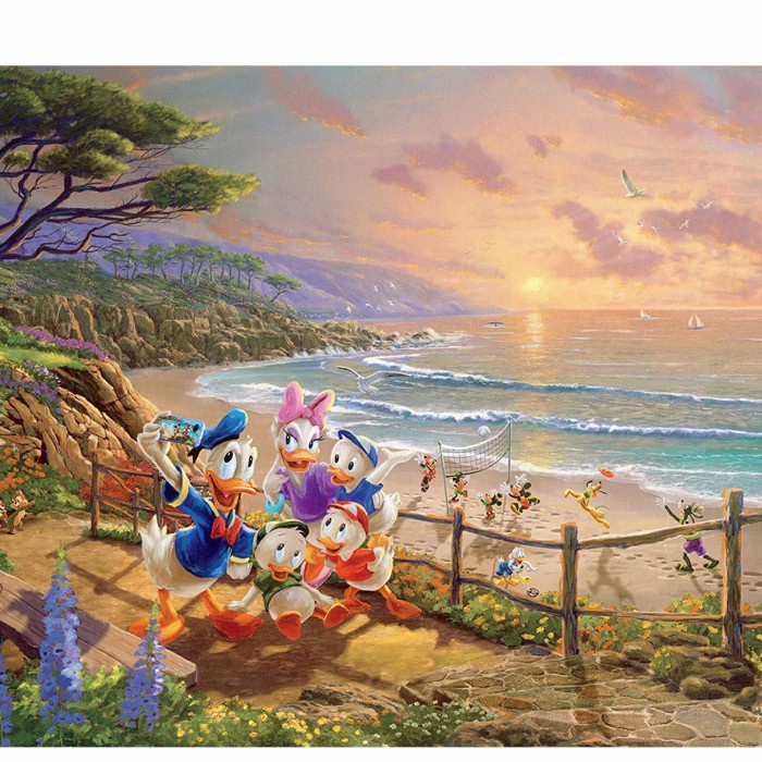 Thomas Kinkade Disney Donald & Daisy Duck with 3 Cousins Puzzle 750pc