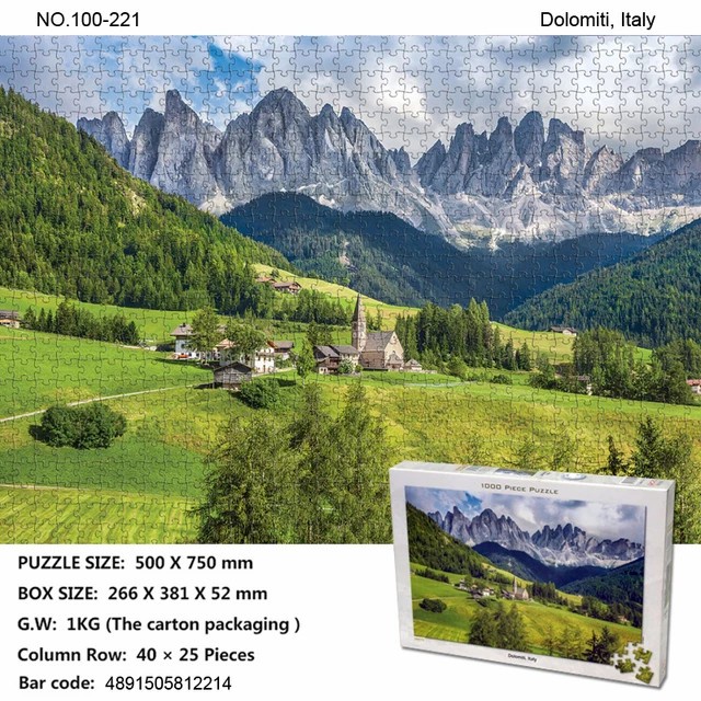 jigsaw puzzle tomax 1000 pieces - Dolomiti Puzzle tomax murah