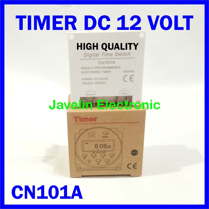 Timer DC 12 Volt 16 Ampere Digital 12v 16A Timer Walet