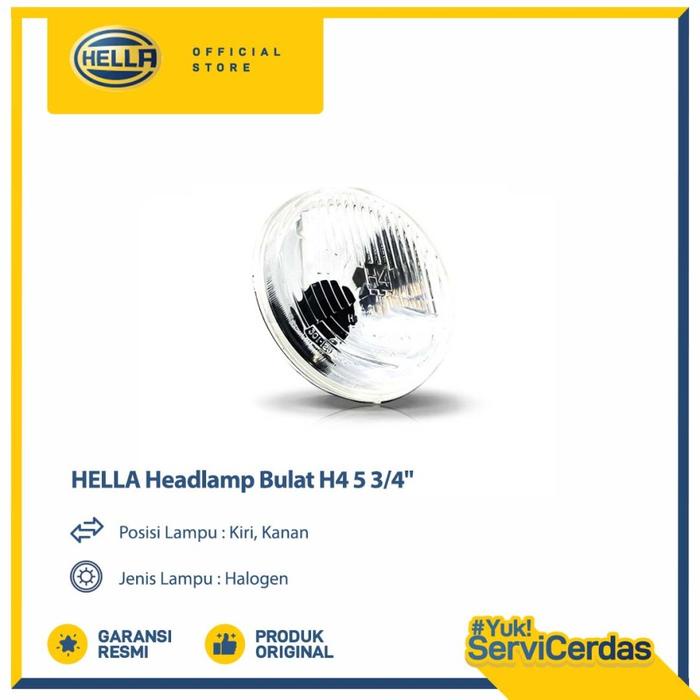 Hella Headlamp Bulat H4 5 3/4"