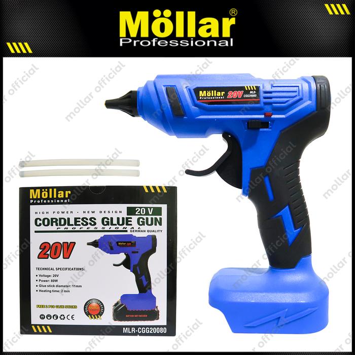 

MOLLAR CGG20080-U Cordless Glue Gun Baterai 20V Unit Only Lem Tembak