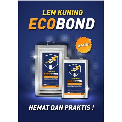 LEM KUNING ECOBOND 2,5 KG dan 9 KG / LEM SERBAGUNA / LEM VINYL
