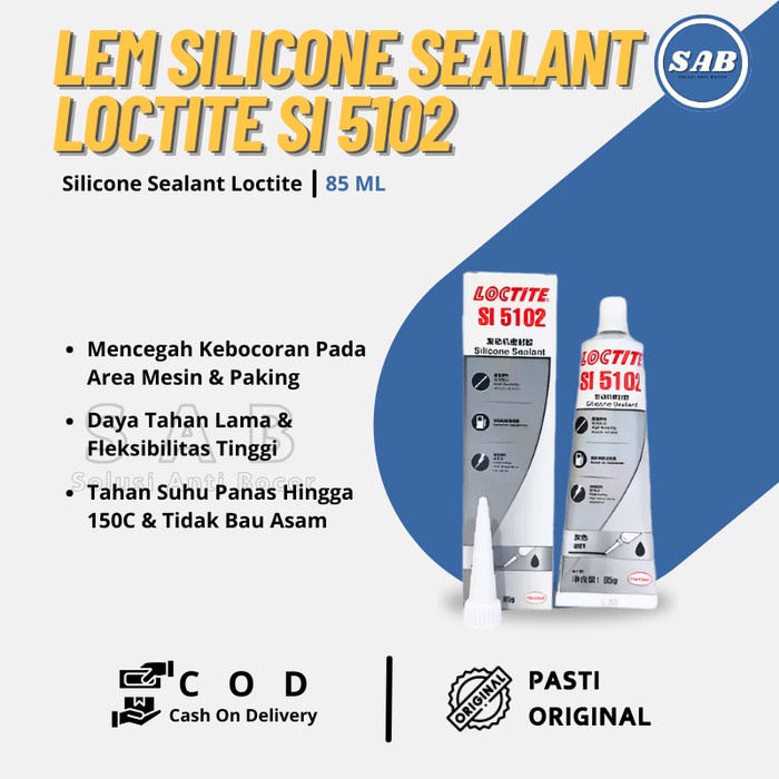 Lem Sealant Tahan Panas LOCTITE SI 5102 RTV Silicone Radiator Paking
