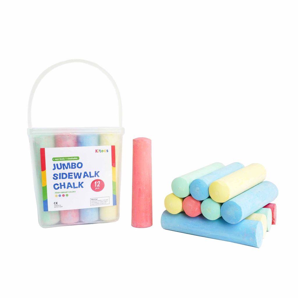 

Kitecs Kapur Tulis Warna Warni Jumbo Sidewalk Washable Chalk Isi 12