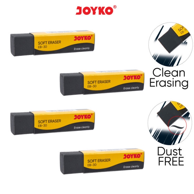 

(1Pak=30Pc) Penghapus Pensil Joyko Tanggung Eb 30