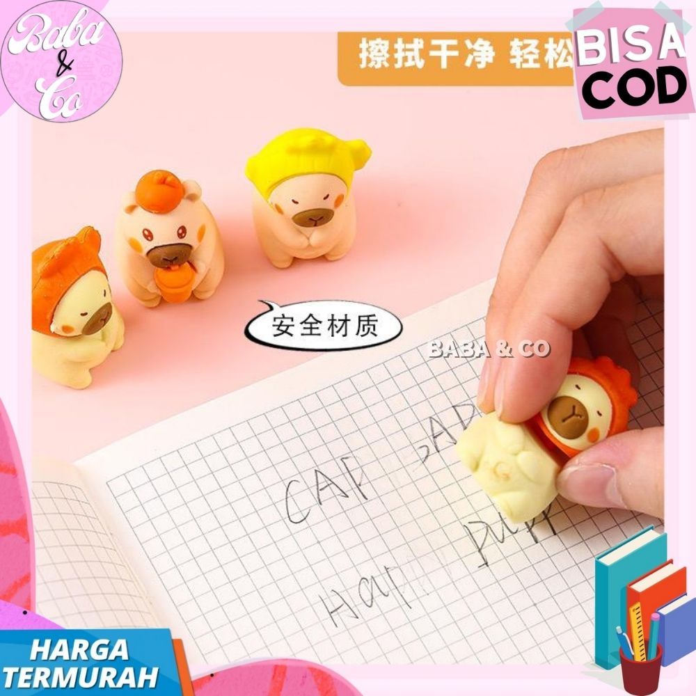 

1 Box 32Pcs Penghapus Misteri Capybara Lucu Unik Blind Box Mystery Pack Capybara Eraser