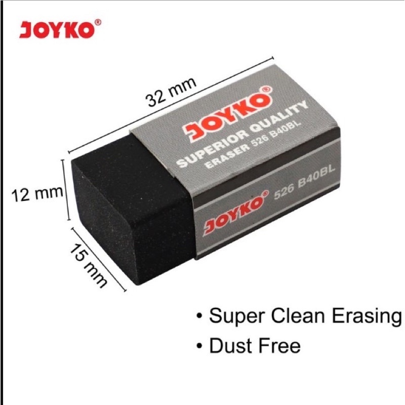 Penghapus Pensil Joyko B40Bl 1 Pack 40 Pcs