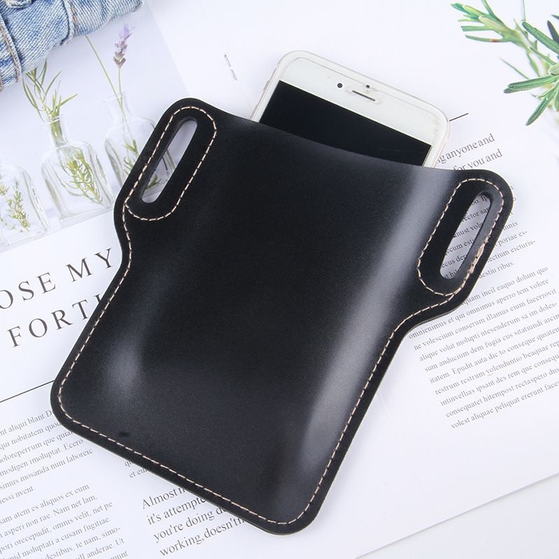 {{ Case Sarung Dompet Bag Tas Tempat Hp Pinggang Sabuk Kulit Universal Untuk Iphone Samsung Xiaomi