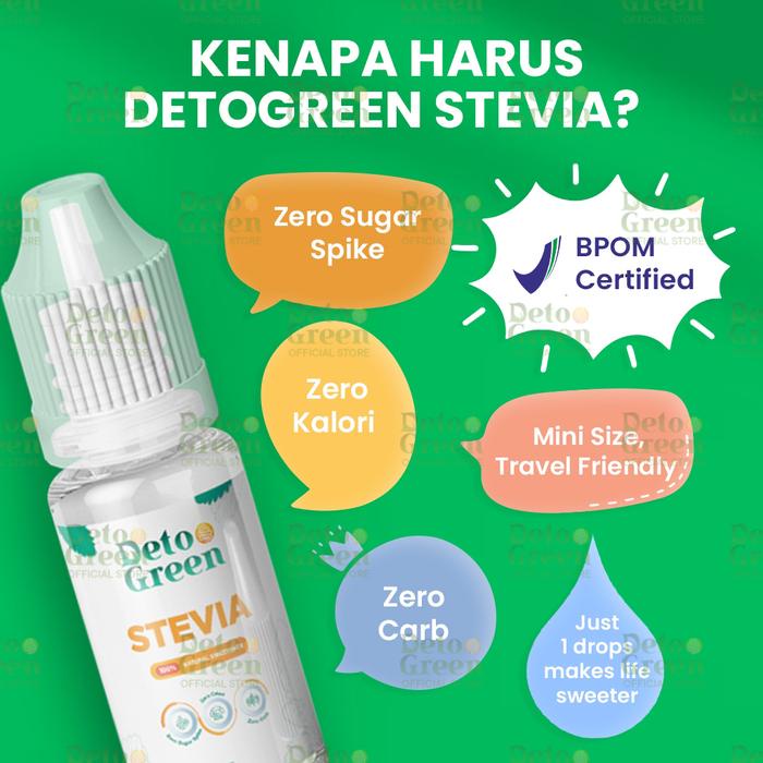 

Detogreen Stevia Paket 2 15 ml pengganti Manis dari Gula / Sugar/ Food