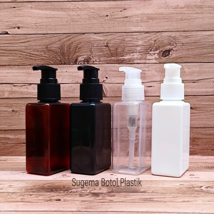 (Expert) Botol Pump 100 ml Hitam / Botol Pump 100ml Kotak Pump Lotion