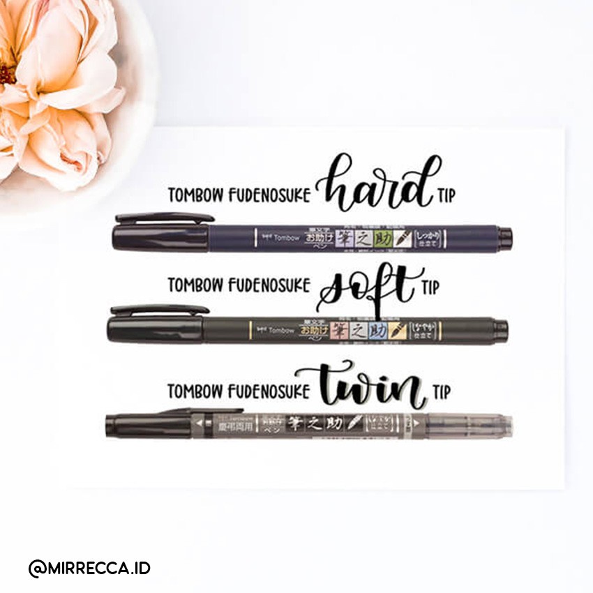 

TOMBOW FUDENOSUKE BRUSH PEN SOFT HARD TWIN TIP (kaligrafi calligraphy / writing lettering)